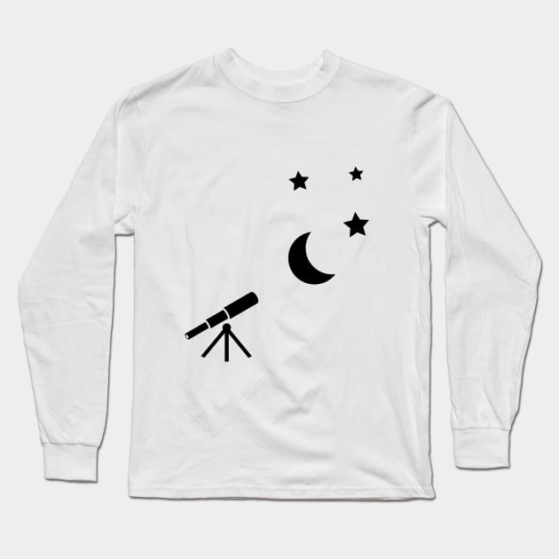 Stargazer Black Long Sleeve T-Shirt by julianlab